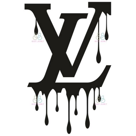 dripping louis vuitton logo.